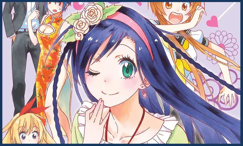Poster resmi anime Nisekoi Gambar kunci dari anime Nisekoi