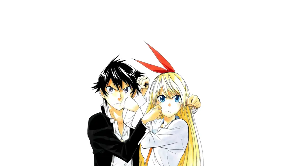 Poster anime Nisekoi dengan desain yang menarik.