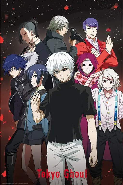 Poster resmi anime Tokyo Ghoul Poster Anime Tokyo Ghoul