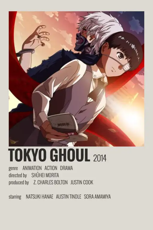 Poster resmi anime Tokyo Ghoul Poster anime Tokyo Ghoul