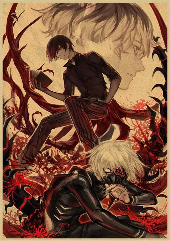 Poster resmi anime Tokyo Ghoul