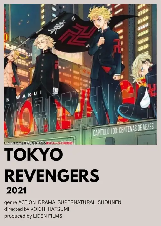 Poster resmi anime Tokyo Revengers Poster anime Tokyo Revengers