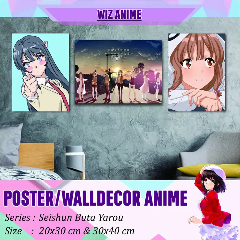 Poster anime Seishun Buta Yarou wa Bunny Girl Senpai