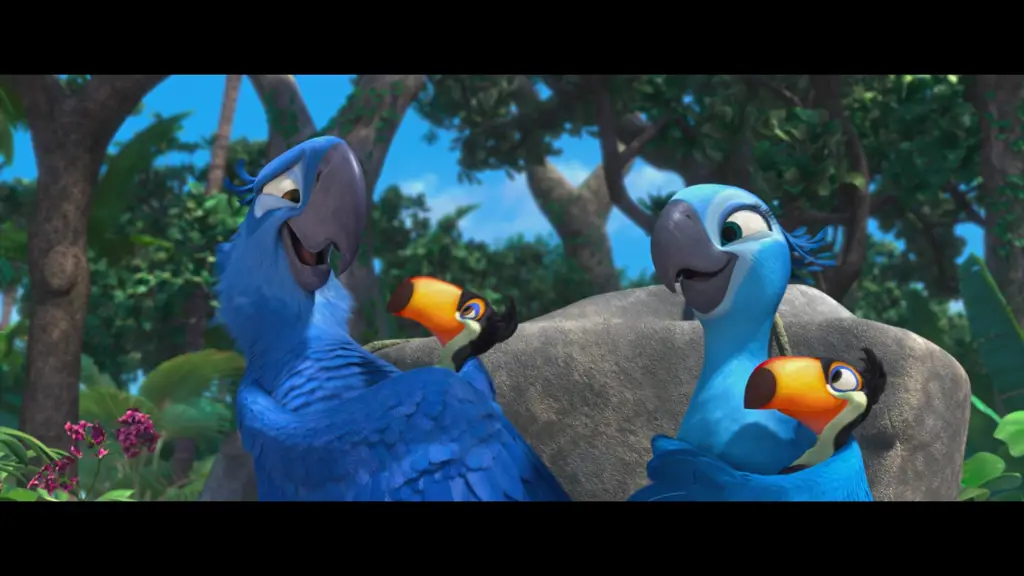 Blu dan Jewel dalam film Rio 2