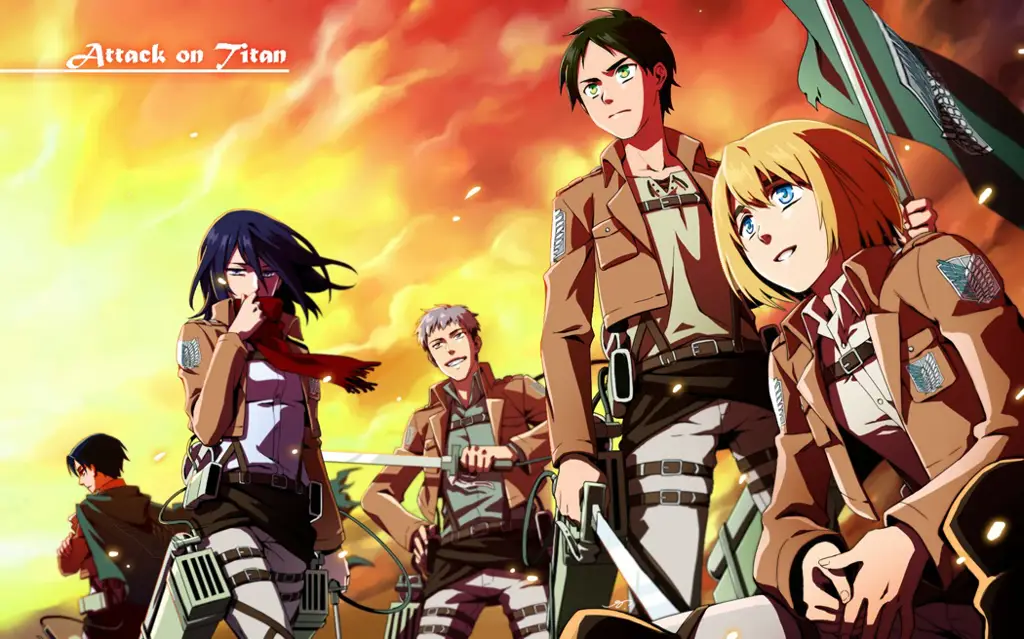 Gambar kunci dari season pertama Shingeki no Kyojin