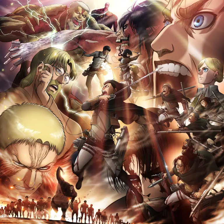 Poster Shingeki no Kyojin Season 3 Gambar kunci dari anime Shingeki no Kyojin season 3