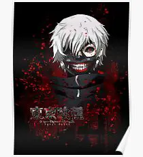 Poster resmi anime Tokyo Ghoul