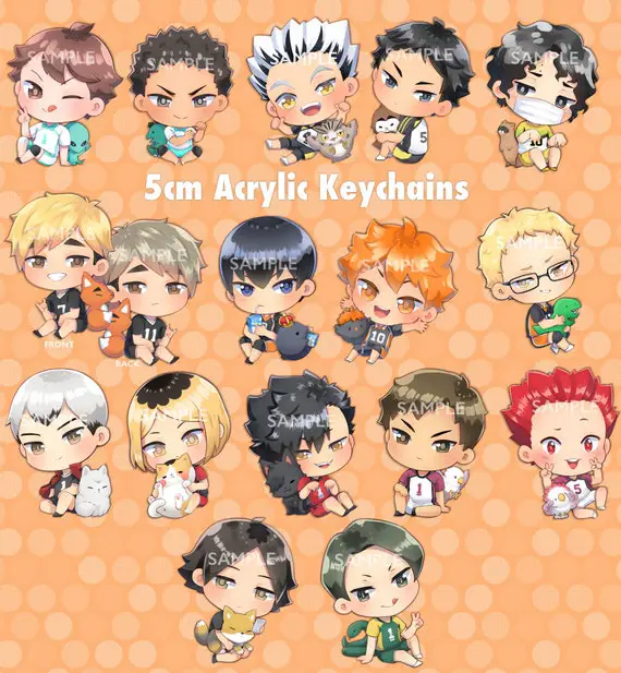 Poster utama Haikyuu!! season 3 Gambar kunci dari Haikyuu!! season 3 yang menampilkan karakter utama dan tim voli SMA Karasuno