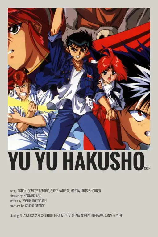 Poster resmi anime Yu Yu Hakusho