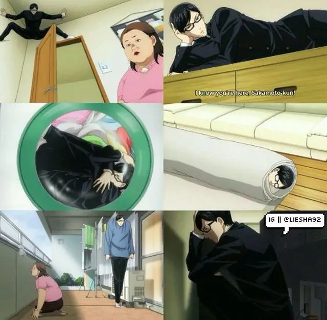 Momen-momen lucu dalam anime Sakamoto desu ga?