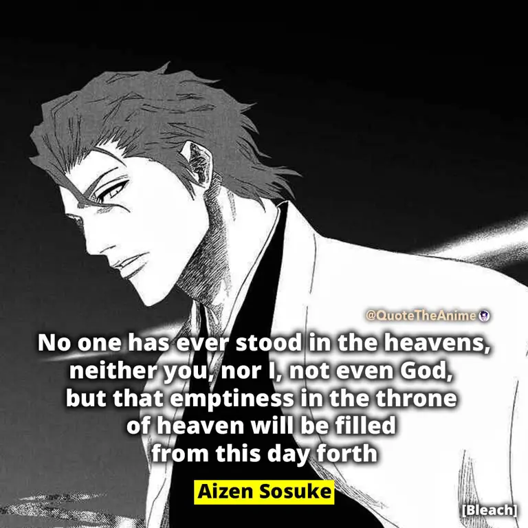 Gambar Aizen dalam anime Bleach