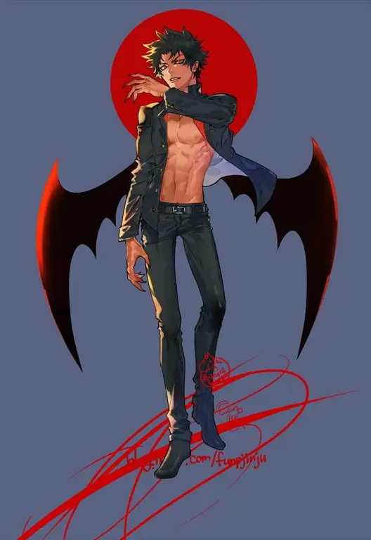 Akira Fudo dalam Devilman Crybaby