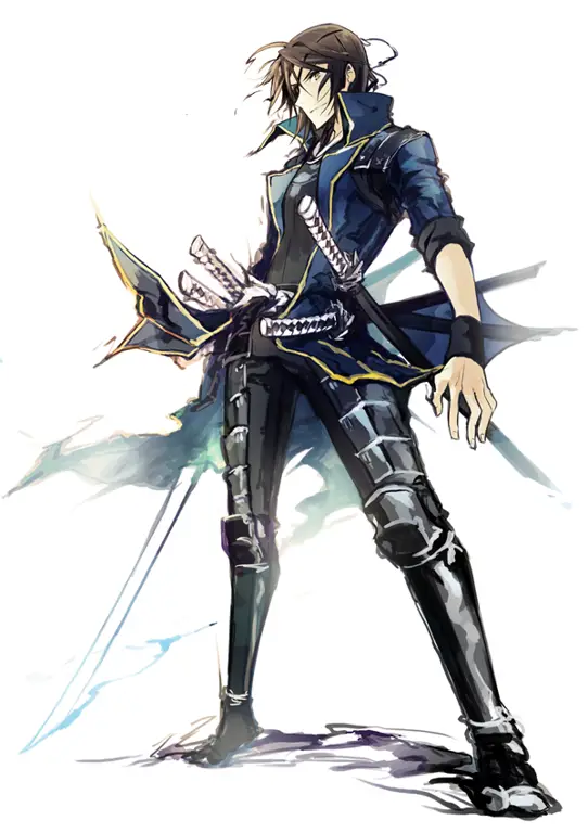 Ilustrasi Date Masamune dalam game Sengoku Basara