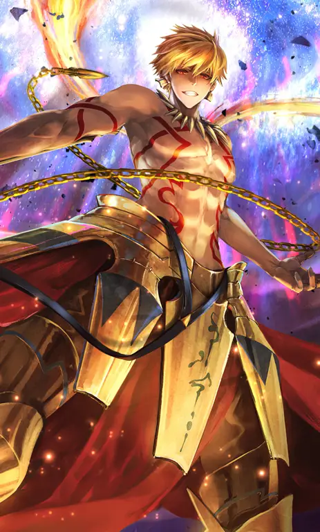 Ilustrasi Gilgamesh dari seri Fate