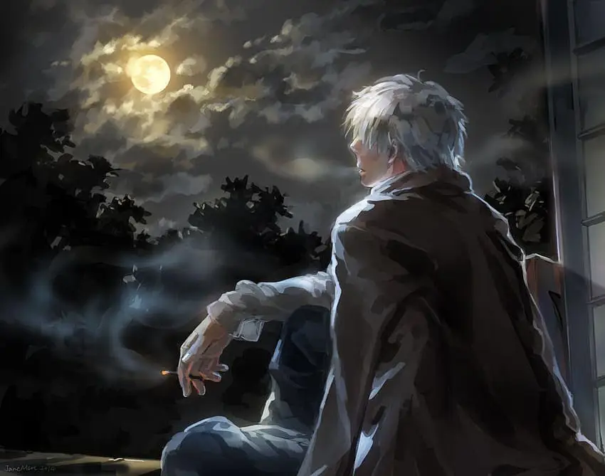 Ginko, sang pemburu Mushi, dalam Mushishi Season 1