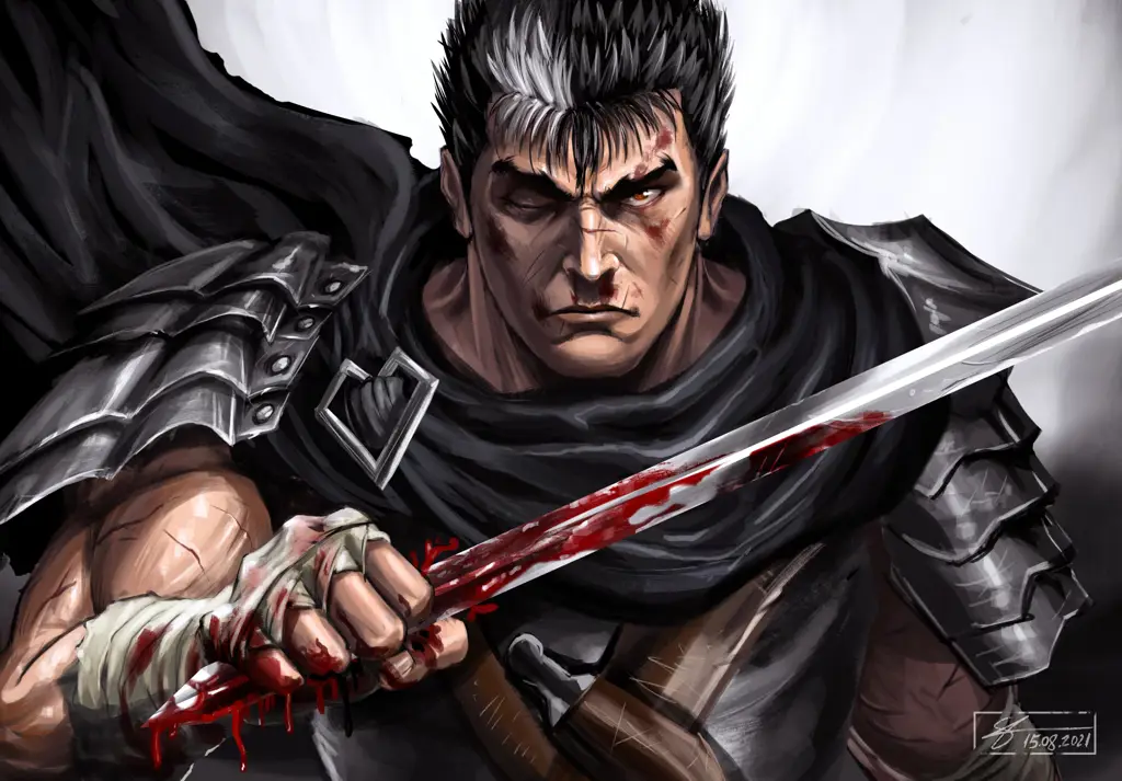 Guts, protagonis dalam Boushoku no Bersek