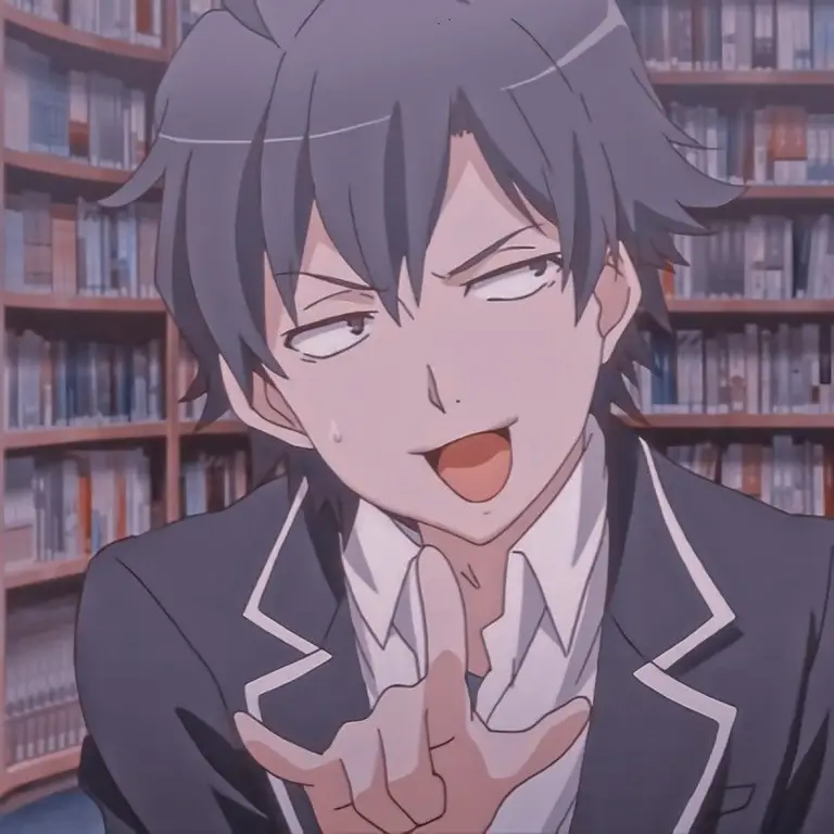 Gambar Hachiman Hikigaya dari anime Oregairu