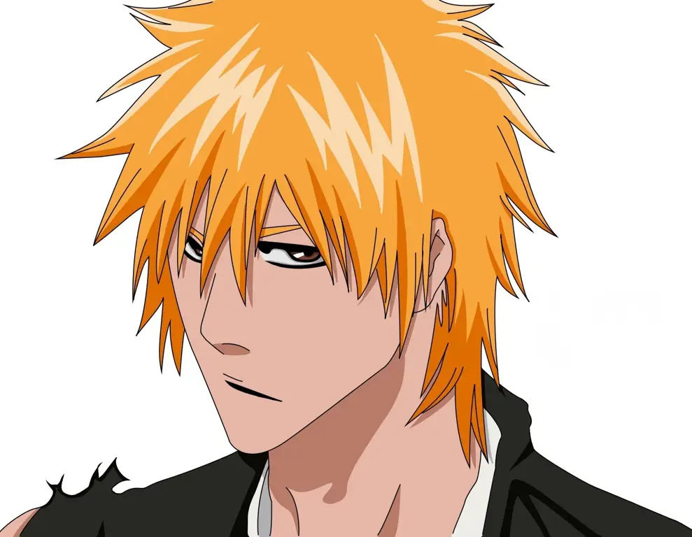 Potret Ichigo Kurosaki dalam kostum Shinigami Ichigo Kurosaki, tokoh utama Bleach
