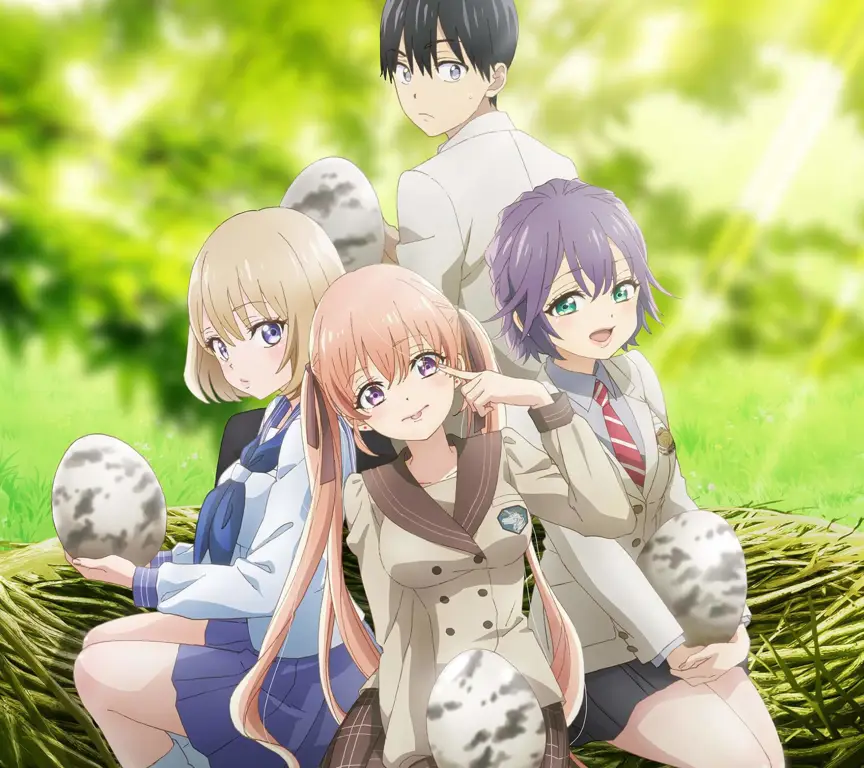 Gambar Nagi dan Erika, karakter utama Kakkou no Iinazuke