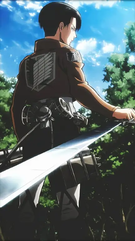 Ilustrasi Levi Ackerman dari manga Attack on Titan