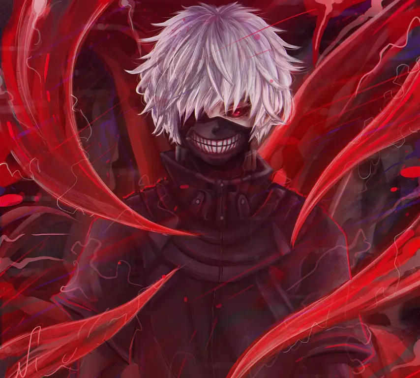 Potret Ken Kaneki Gambar Ken Kaneki dari Tokyo Ghoul