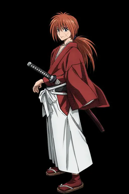 Potret karakter Kenshin Himura