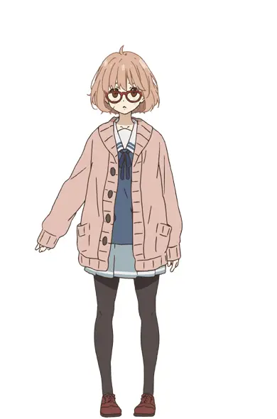 Gambar Mirai Kuriyama dari anime Kyoukai no Kanata