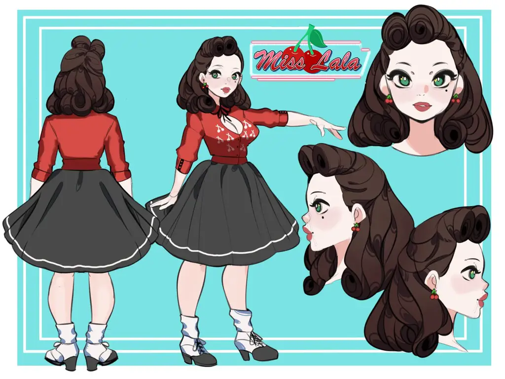 Ilustrasi Miss Lala sebagai VTuber