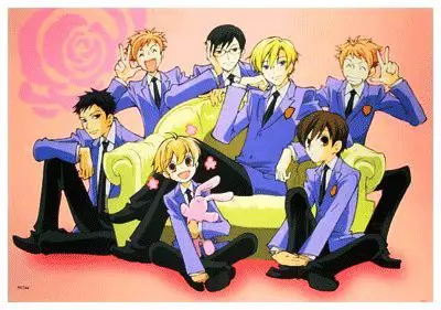 Gambar para karakter utama Ouran Koukou Host Club