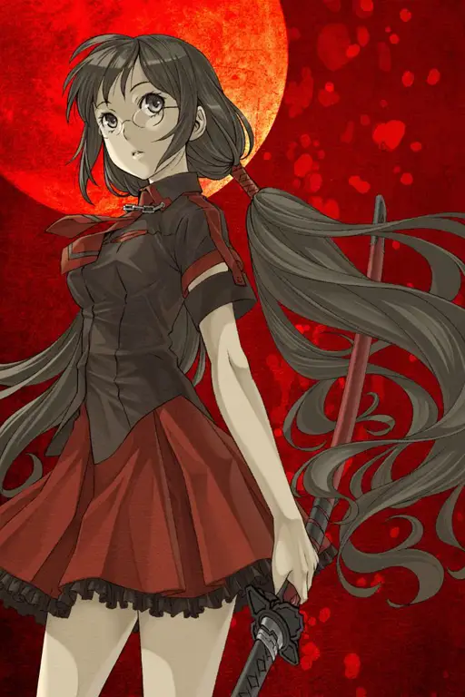 Saya Kisaragi, tokoh utama dalam anime Blood-C