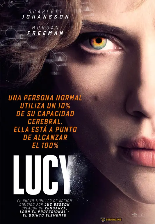 Scarlett Johansson sebagai Lucy dalam film Lucy