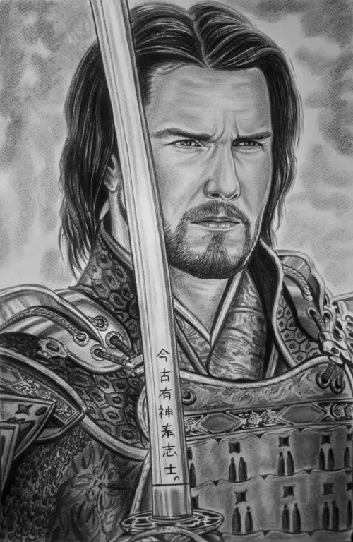 Potret Tom Cruise sebagai tokoh utama Tom Cruise sebagai Nathan Algren dalam film The Last Samurai