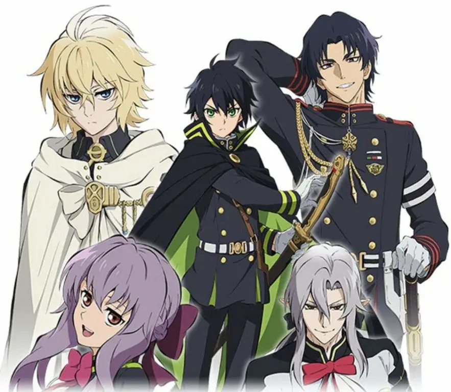 Para karakter utama dalam manga Owari no Seraph