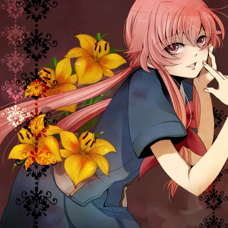 Gambar Yuno Gasai dari Anime Mirai Nikki