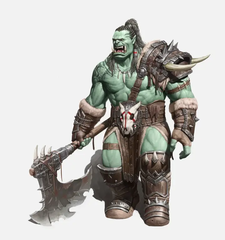 Gambar prajurit orc anime yang kuat