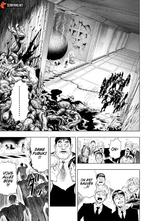 Gambar yang menampilkan prediksi untuk chapter selanjutnya dari One Punch-Man