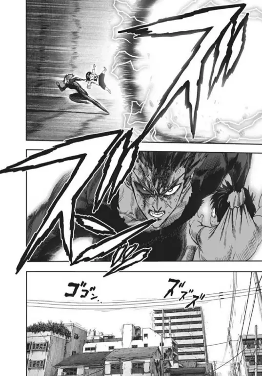 Gambar prediksi atau spekulasi penggemar mengenai One Punch Man chapter 132