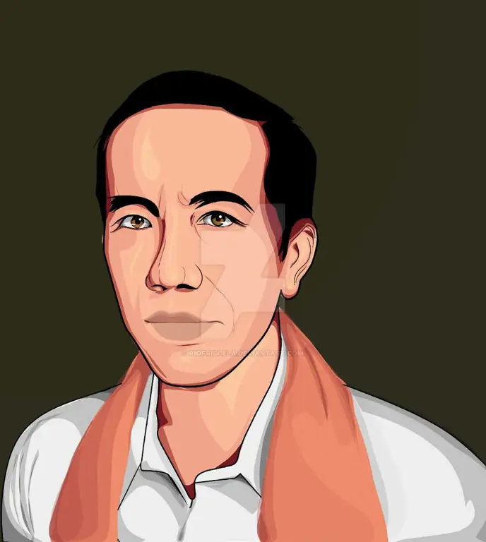 Gambar fanart Presiden Jokowi versi anime