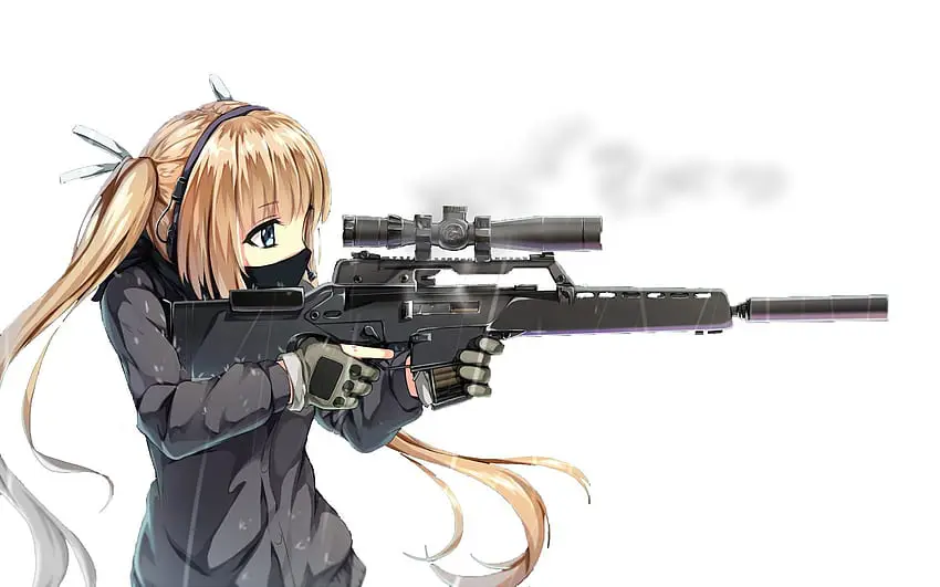 Gadis anime dengan senapan sniper