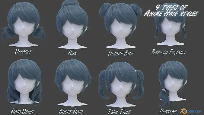 Berbagai macam produk perawatan rambut untuk gaya anime