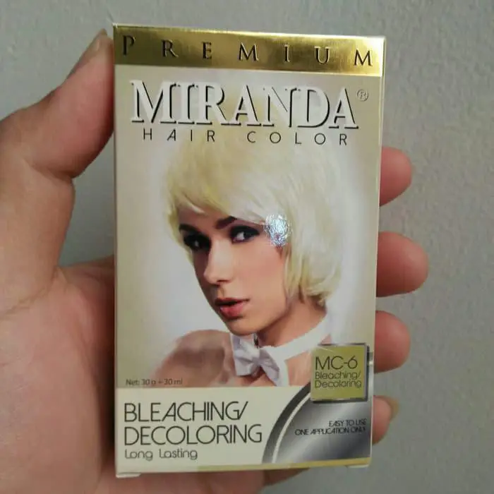 Berbagai produk bleaching rambut Miranda