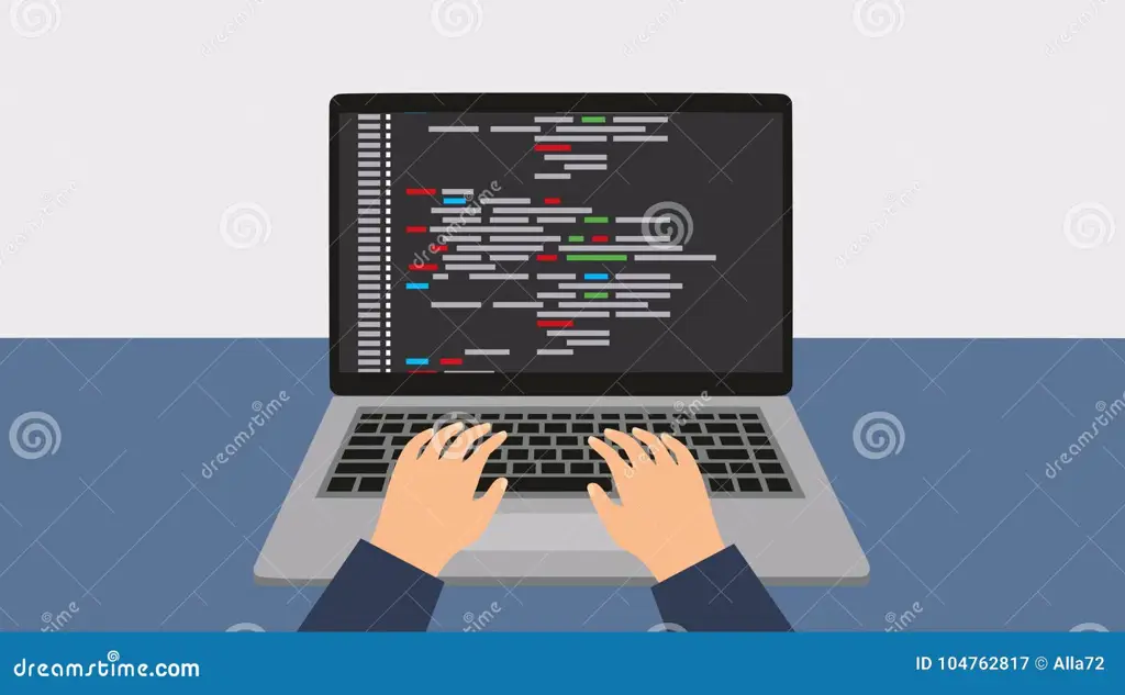 Seorang programmer komputer sedang mengerjakan kode animasi