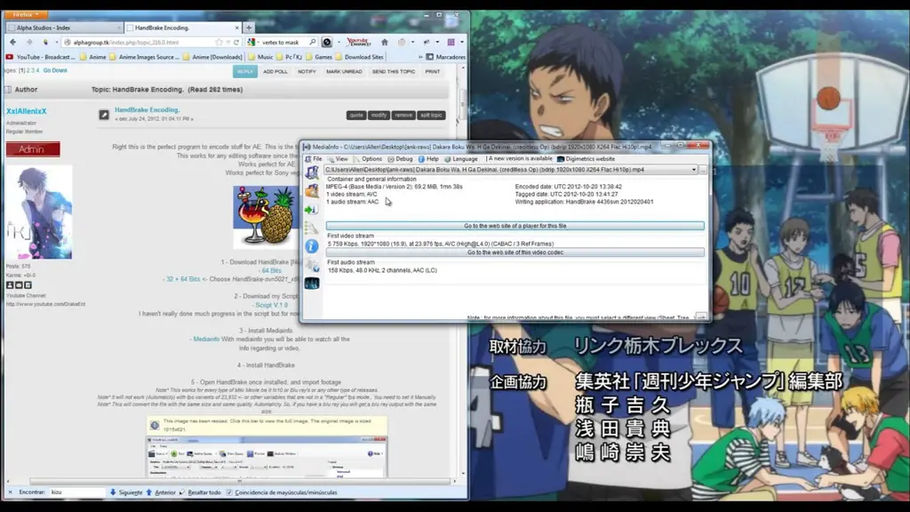 Diagram proses encoding anime