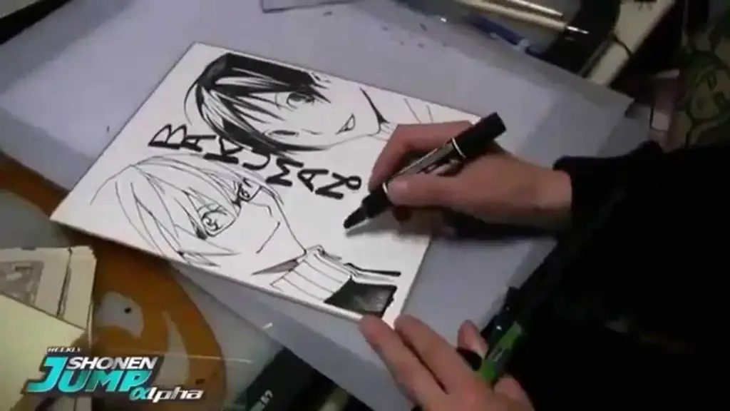 Proses seorang mangaka menggambar manga