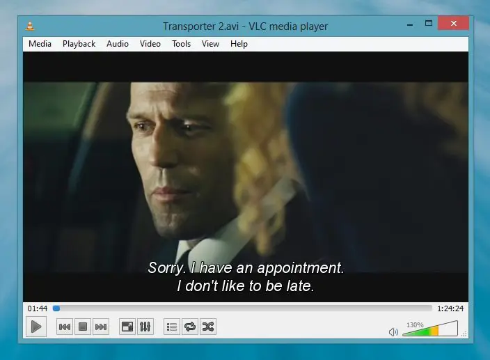 Proses mengunduh subtitle Layar komputer menampilkan proses download subtitle