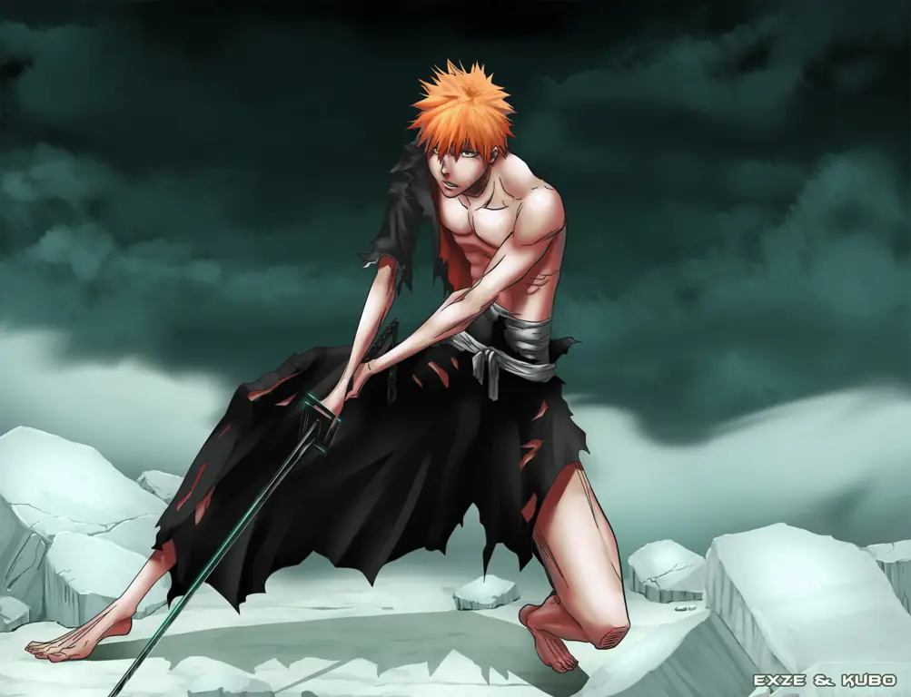 Protagonis Bleach: Ichigo Kurosaki Gambar Ichigo Kurosaki, karakter utama Bleach