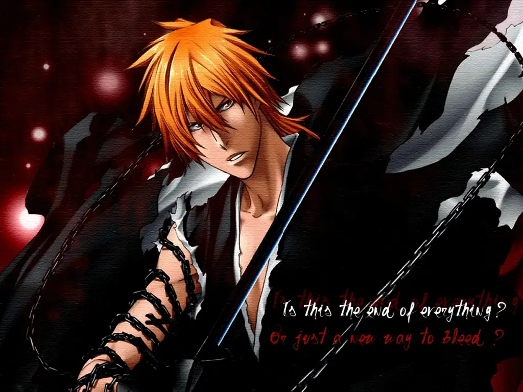 Protagonis utama Bleach, Ichigo Kurosaki Ichigo Kurosaki dari Bleach