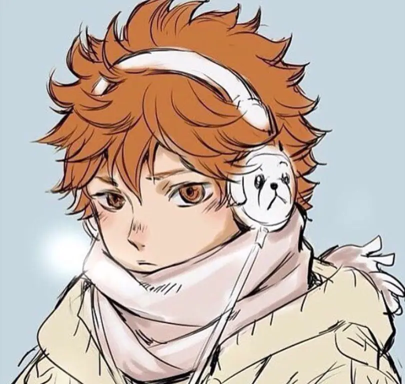 Gambar Hinata Shoyo, karakter utama Haikyuu!!