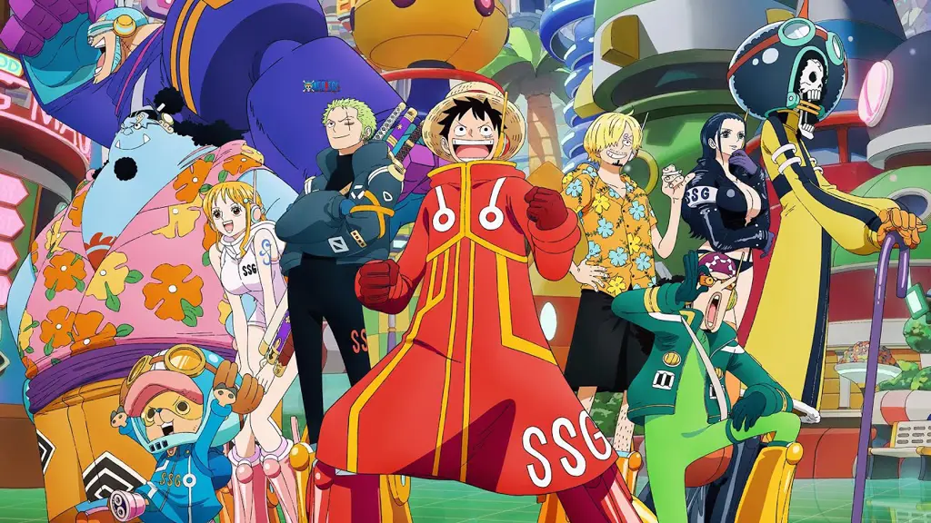 Gambar Pulau Egghead yang futuristik dalam anime One Piece