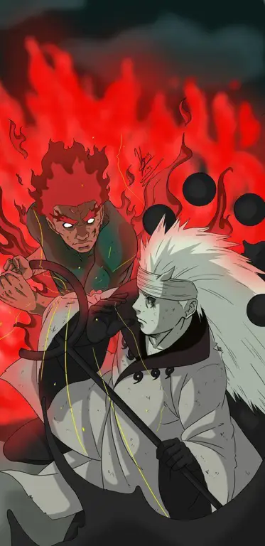 Adegan pertarungan Might Guy melawan Madara Uchiha